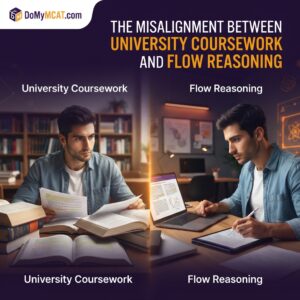 The Misalignment Between University Coursework and Flow Reasoning